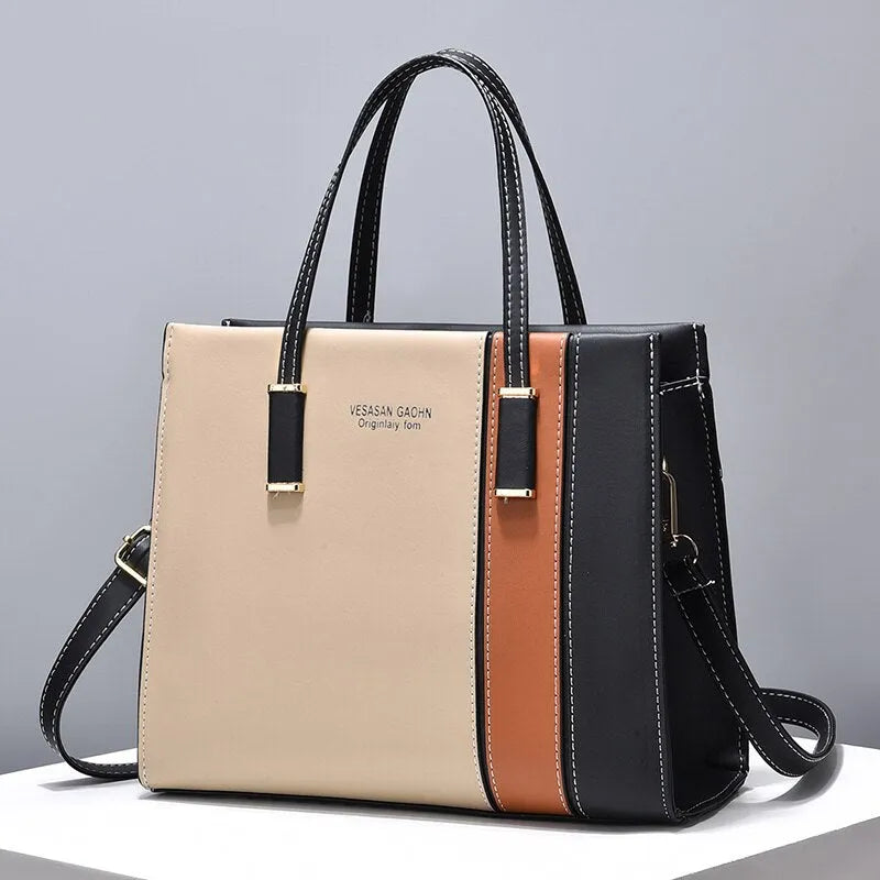 Patchwork Handbags For Women Adjustable Strap Top Handle Bag Large Capacity Totes Shoulder Bags Fashion Crossbody Bags - Mike Armstrong