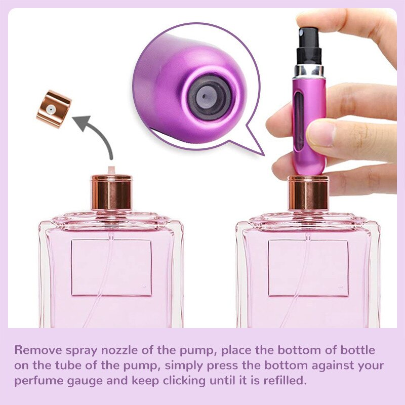 5/8ml Perfume Spray Bottle Mini Portable Refillable Aluminum Atomizer Bottle Container Perfume Refill Travel Cosmetic Tool - Mike Armstrong