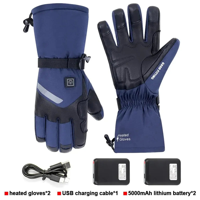 Heated Gloves Eletric Thermal Heat Gloves Winter Warm Skiing Snowboarding Hunting Fishing Waterproof Heated Rechargeable Gloves - Mike Armstrong