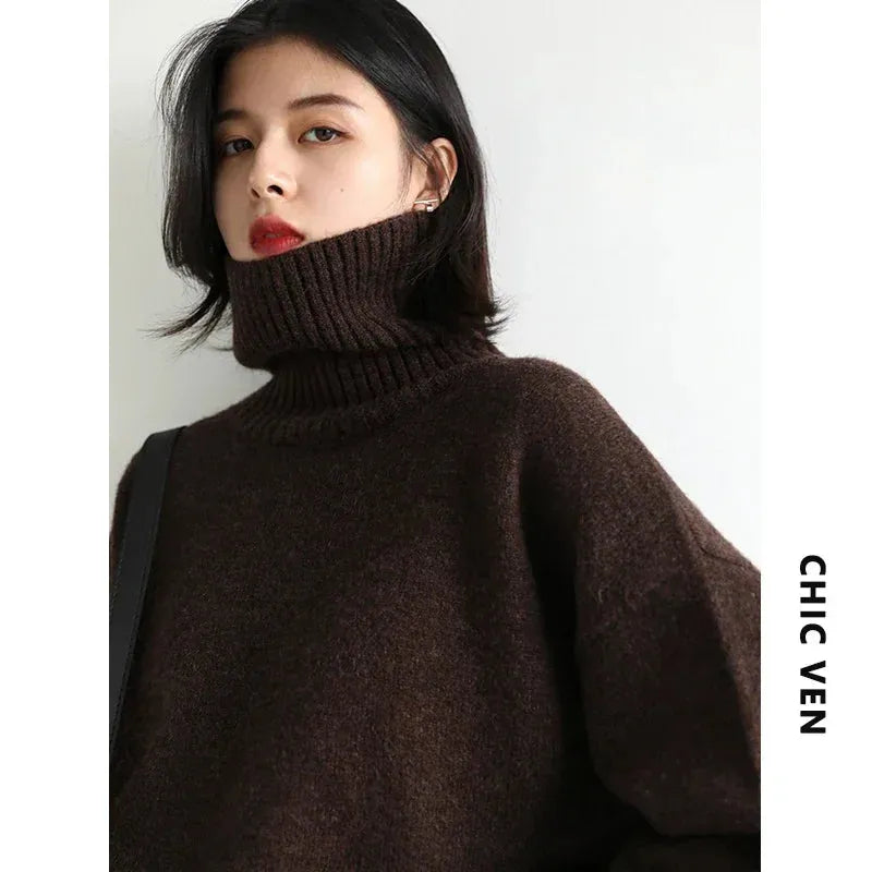 Women's Sweater Loose Turtleneck - Mike Armstrong