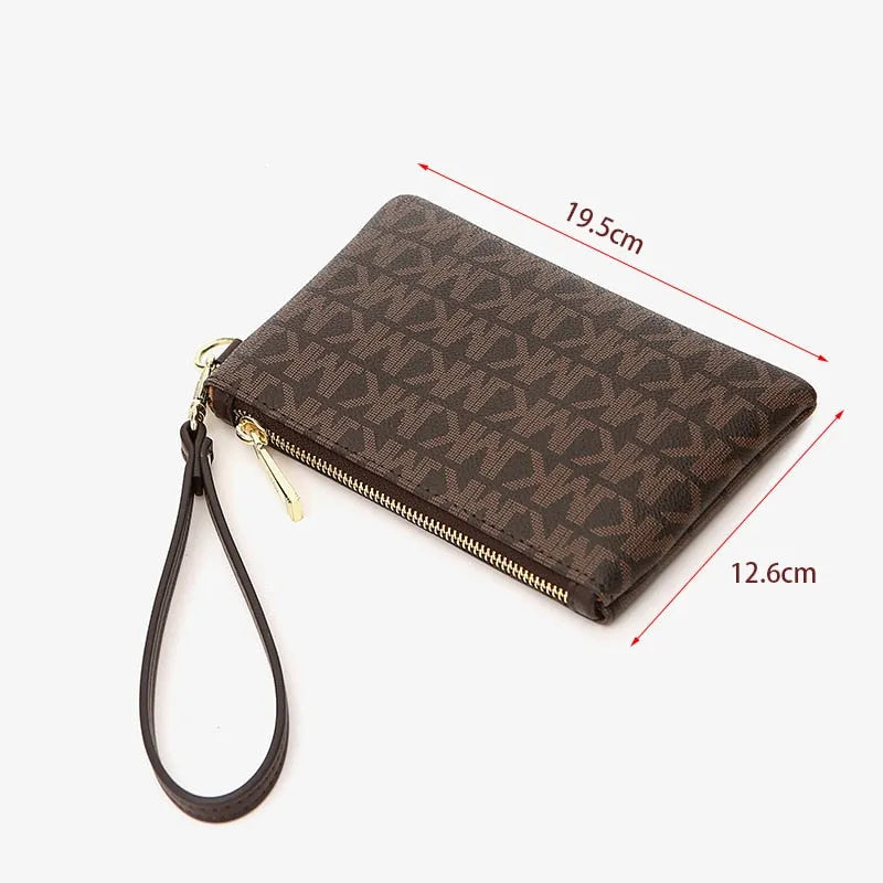 Women Long Wallets Double Zipper Clutches Purse Big Letter Fashion Wristlet Wallet Phone Portfel Damski Card Holder Lady Wallets