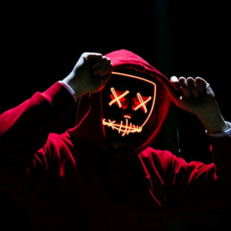 Halloween Neon Led Purge Mask - Mike Armstrong