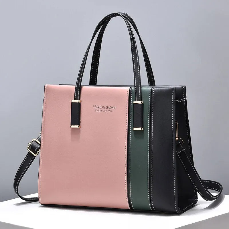 Patchwork Handbags For Women Adjustable Strap Top Handle Bag Large Capacity Totes Shoulder Bags Fashion Crossbody Bags - Mike Armstrong