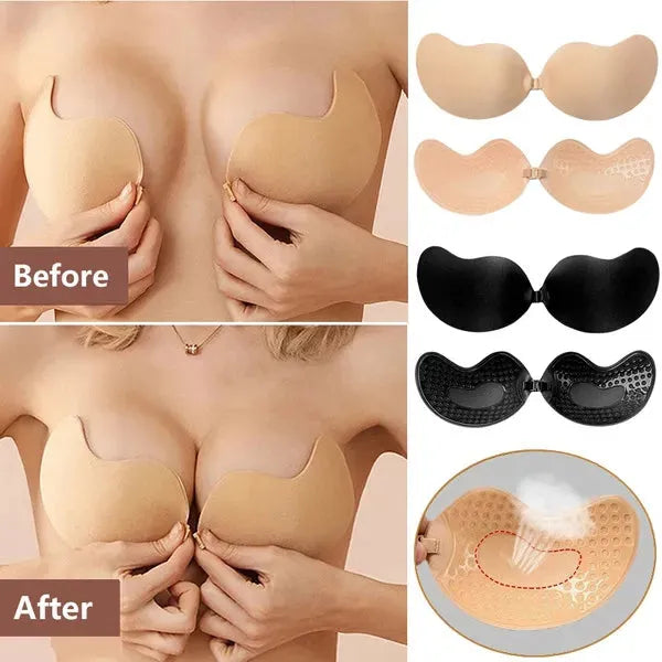 Invisible adhesive push-up bra