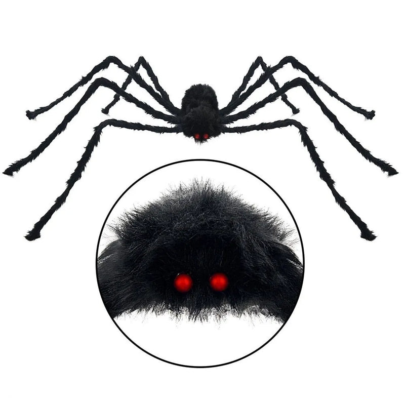 New Halloween Party Decoration Giant Black Plush Spider - Mike Armstrong