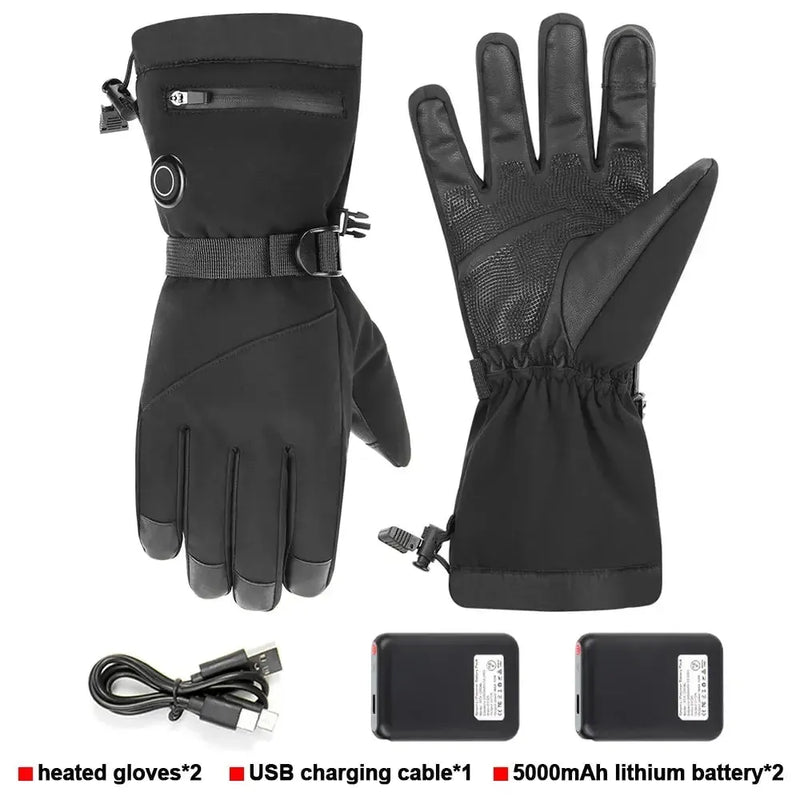 Heated Gloves Eletric Thermal Heat Gloves Winter Warm Skiing Snowboarding Hunting Fishing Waterproof Heated Rechargeable Gloves - Mike Armstrong