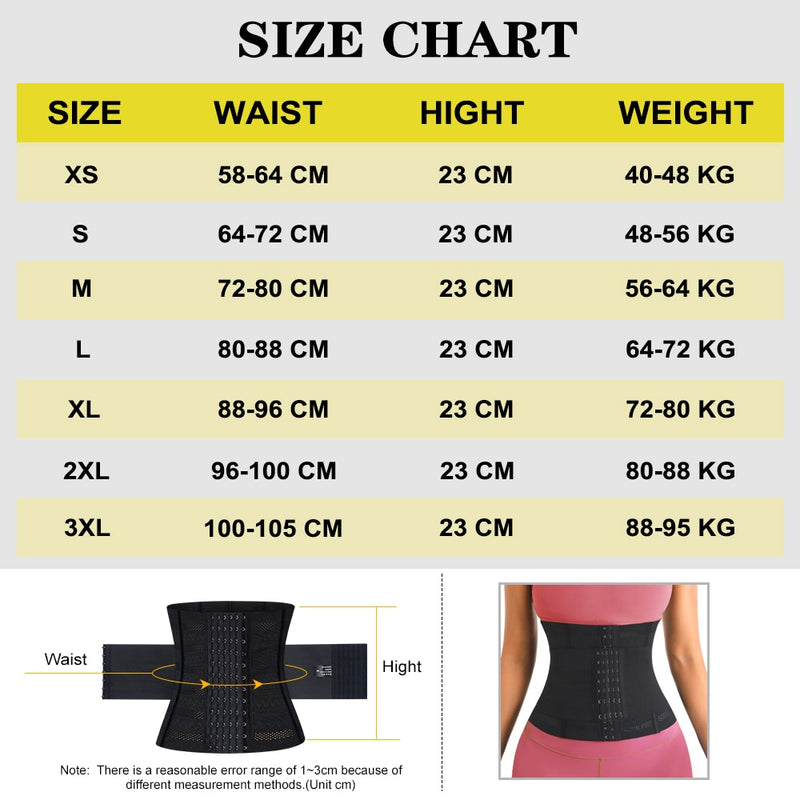 MISTHIN Double Belt Waist Cincher Trainer Slimming Faja Body Shaper Latex Corset Adjustable Shapewear Flat Belly Postpartum Wrap - Mike Armstrong