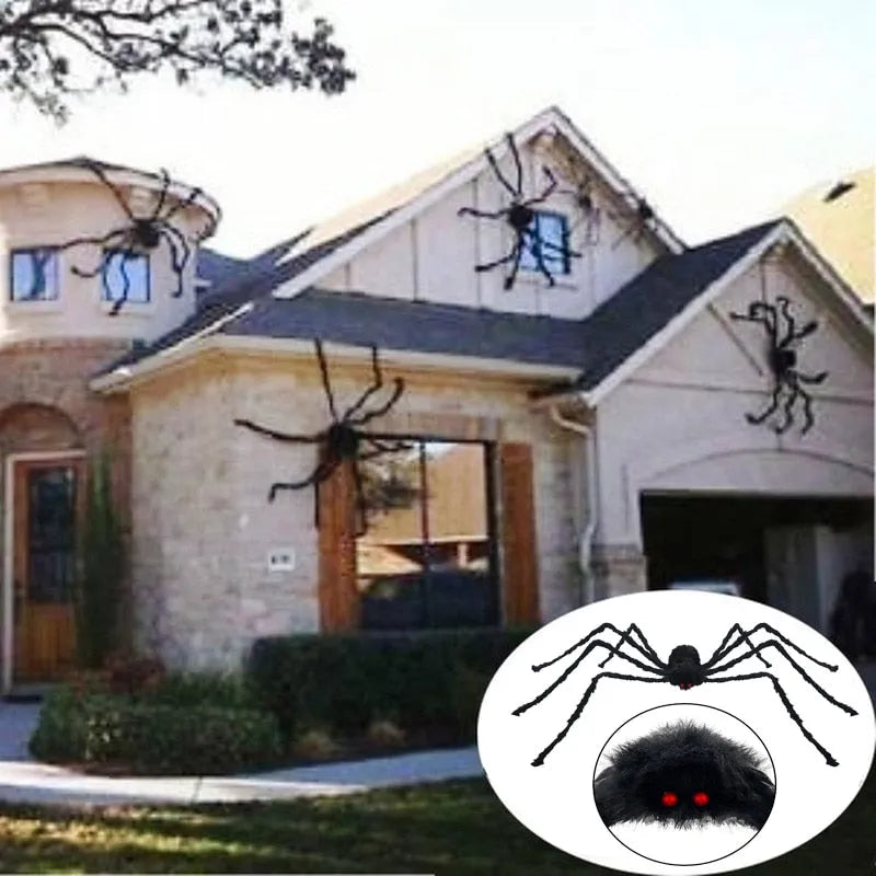 New Halloween Party Decoration Giant Black Plush Spider - Mike Armstrong