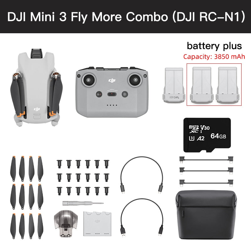 DJI Mini 3 RC-N1 Drone 38-min Max Flight Time 4K HDR Video Under 249 g True Vertical Shooting brand new in stock - Mike Armstrong