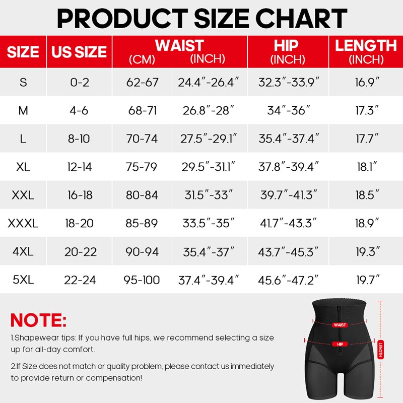 Women Underwear Waist Trainer Body Shaper Control Panties Butt Lifter Slimming Shapewear High Waist Shorts Shaper Pants Plus 5XL