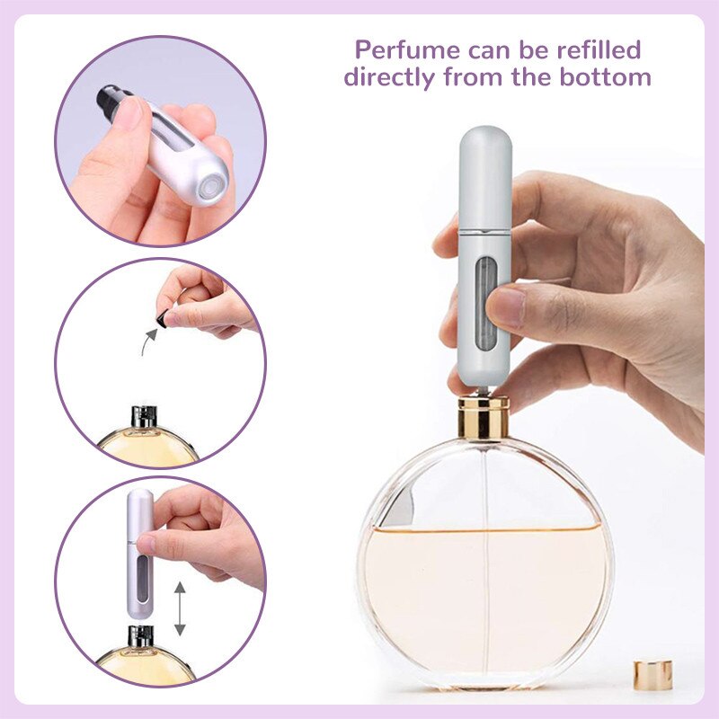 5/8ml Perfume Spray Bottle Mini Portable Refillable Aluminum Atomizer Bottle Container Perfume Refill Travel Cosmetic Tool - Mike Armstrong