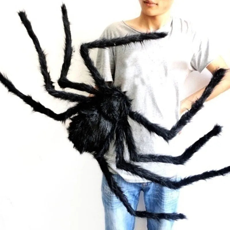 New Halloween Party Decoration Giant Black Plush Spider - Mike Armstrong