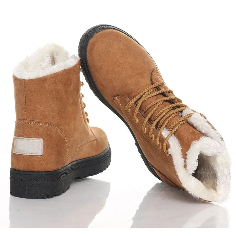 Women's Boots 2023 Winter Boots With Fur Low Heels Snow - Mike Armstrong