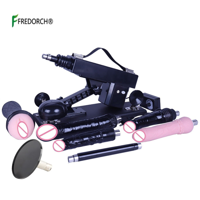 FREDORCH New Sex machines for woman Automatic Female Masturbation Pumping Gun 3XLR sex machines for adults With Big Dildo sexmac