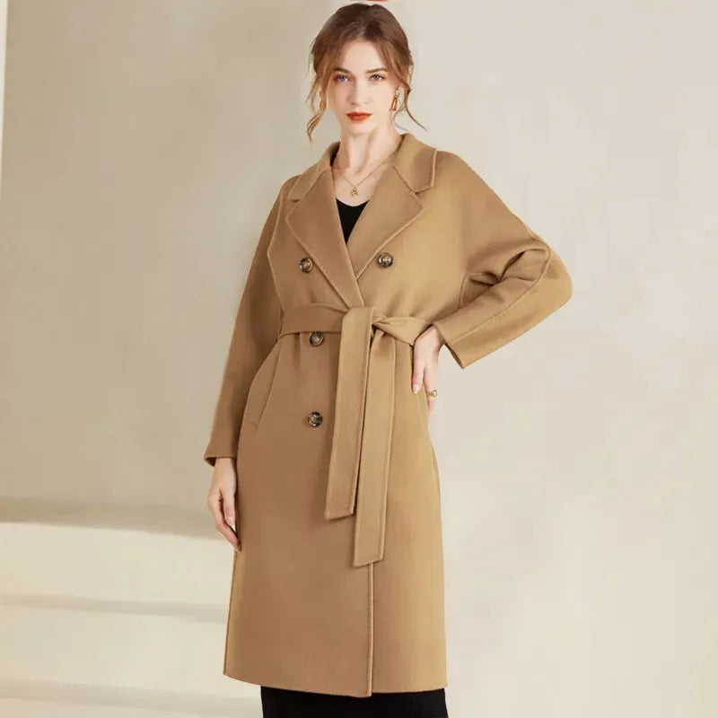 New Cashmere Coat Women's Classic Double-breasted - Mike Armstrong