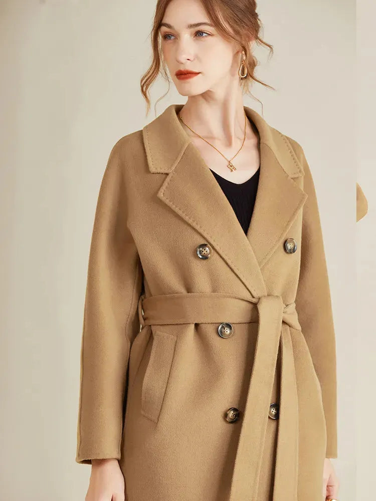 New Cashmere Coat Women's Classic Double-breasted - Mike Armstrong