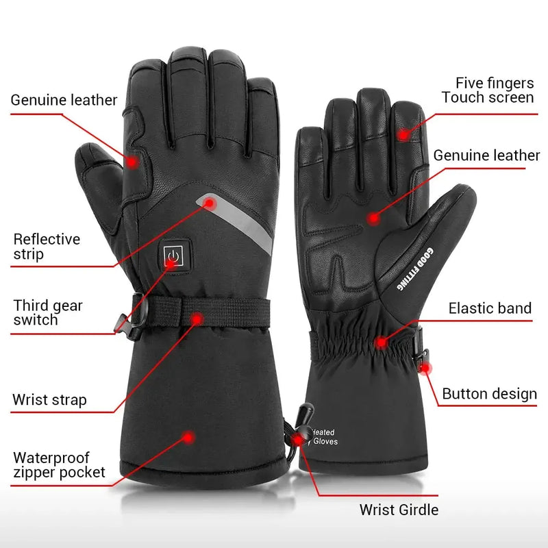 Heated Gloves Eletric Thermal Heat Gloves Winter Warm Skiing Snowboarding Hunting Fishing Waterproof Heated Rechargeable Gloves - Mike Armstrong