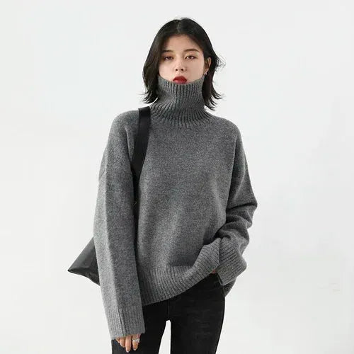 Women's Sweater Loose Turtleneck - Mike Armstrong