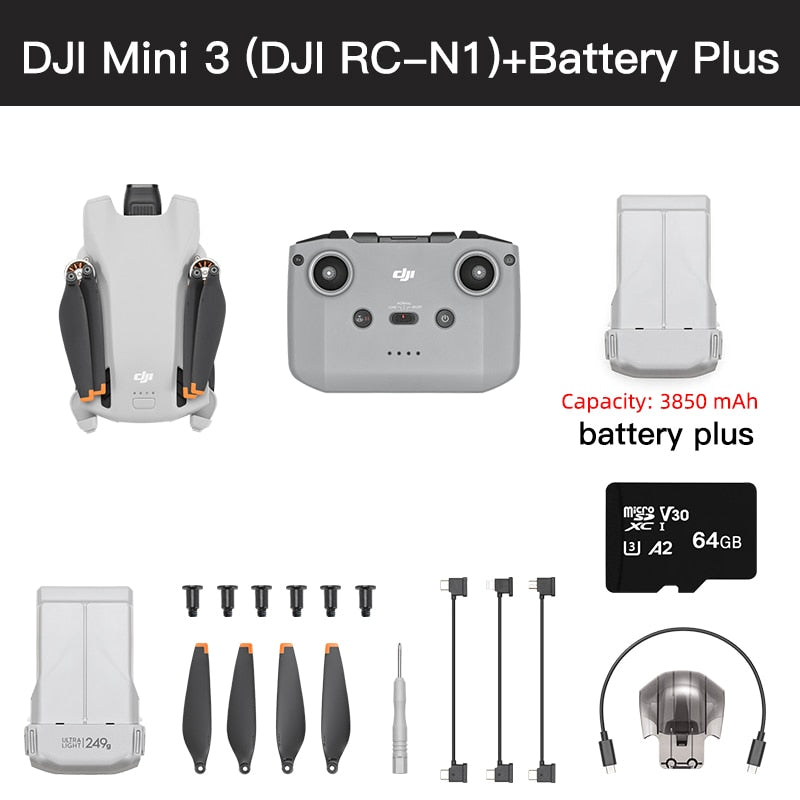 DJI Mini 3 RC-N1 Drone 38-min Max Flight Time 4K HDR Video Under 249 g True Vertical Shooting brand new in stock - Mike Armstrong