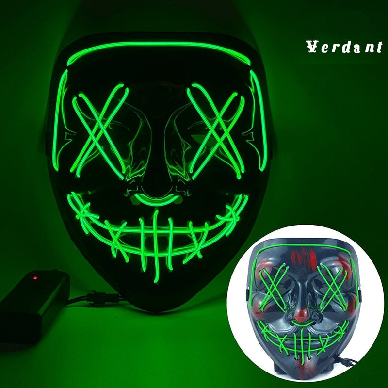 Halloween Neon Led Purge Mask - Mike Armstrong