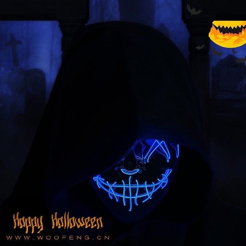 Halloween Neon Led Purge Mask - Mike Armstrong