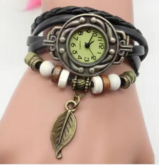 Foreign trade antique watch fashion leather wrapped bracelet - Mike Armstrong