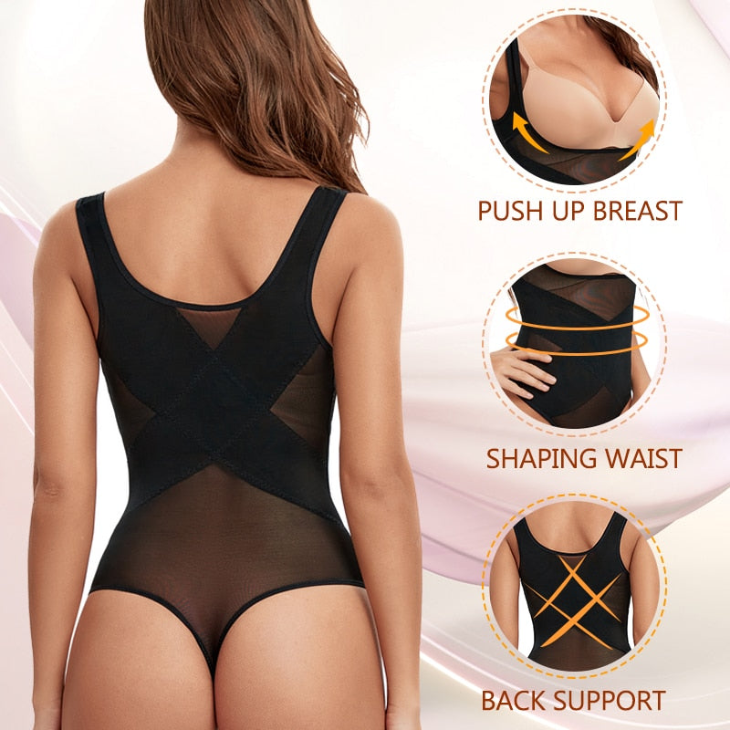 Mesh Thongs Bodysuit Shapewear Women - Mike Armstrong