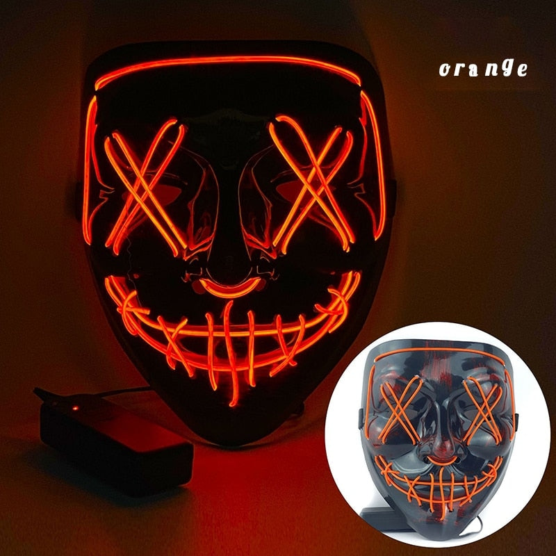 Halloween Neon Led Purge Mask - Mike Armstrong