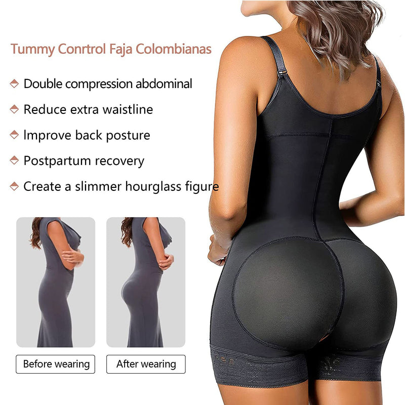 Body Shapewear Women Tummy Control Fajas Colombianas High Compression Waist Trainer Body Shaper Corset Butt Lifter Thigh Slimmer - Mike Armstrong