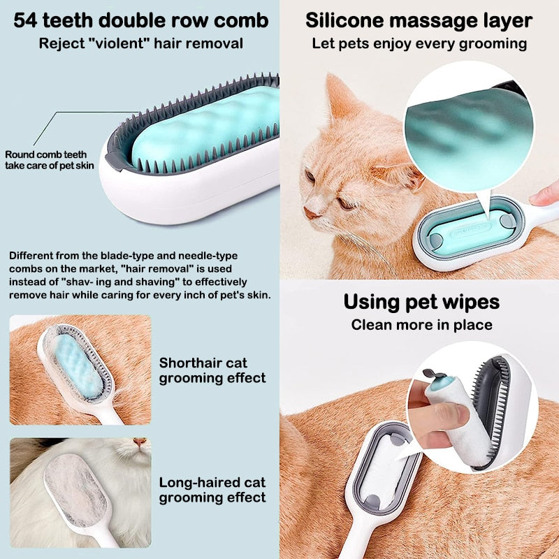 Pet hair brush