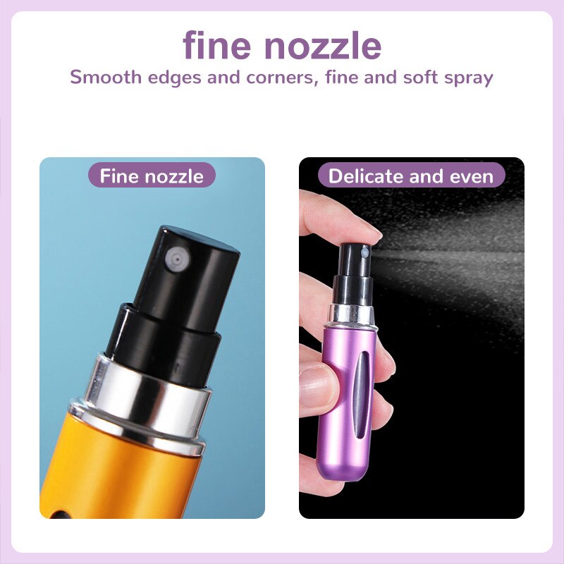 5/8ml Perfume Spray Bottle Mini Portable Refillable Aluminum Atomizer Bottle Container Perfume Refill Travel Cosmetic Tool - Mike Armstrong