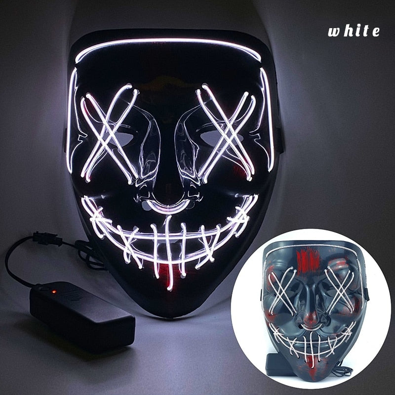 Halloween Neon Led Purge Mask - Mike Armstrong