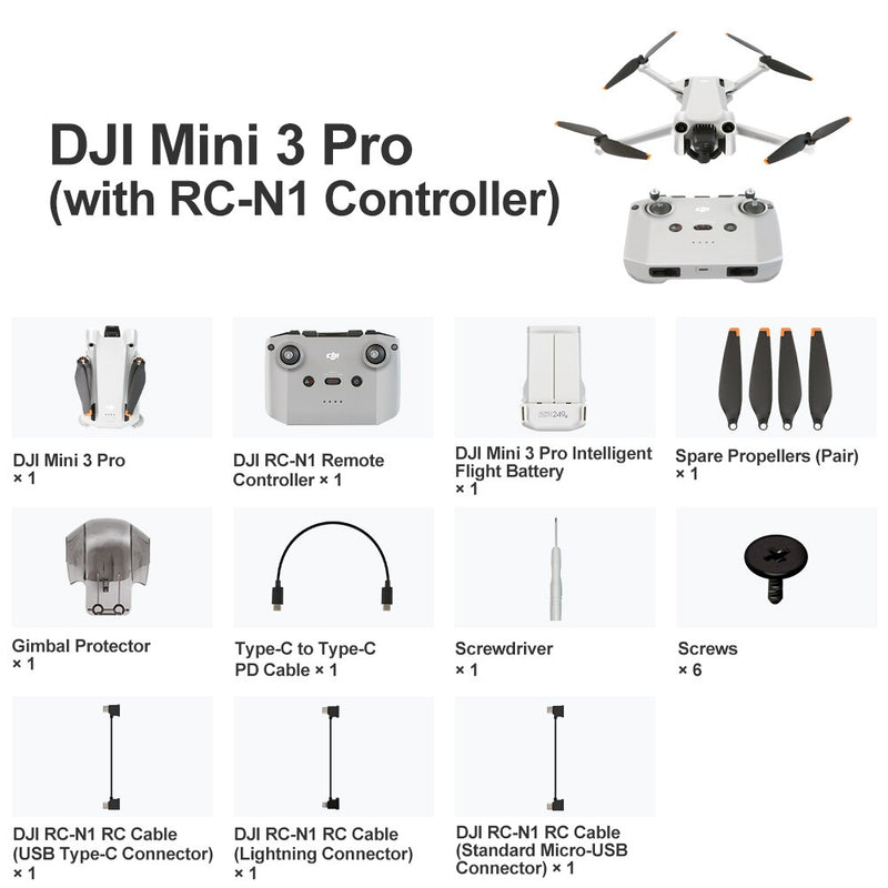 DJI Mini 3 Pro Drone 4K Professional GPS Quadcopter 60fps HD Video Photo 34min Max Flight Time Tri-Directional Obstacle Sensing - Mike Armstrong