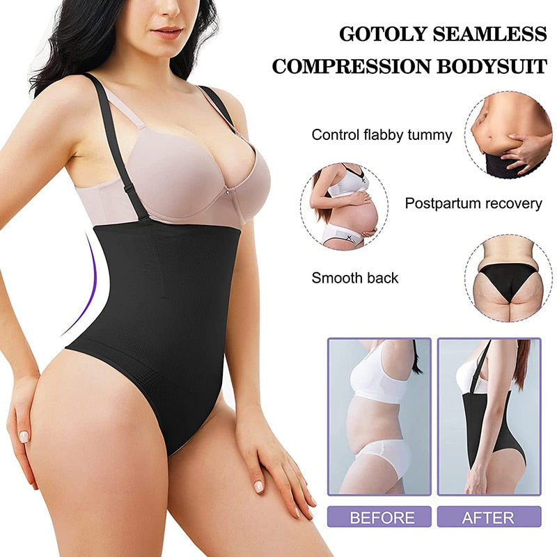 Sexy Body Shapewear Thong Waist Trainer Corset Open Bust Body Shaper Seamless Invisible Bodysuit Slimming Belly Underwear Faja - Mike Armstrong