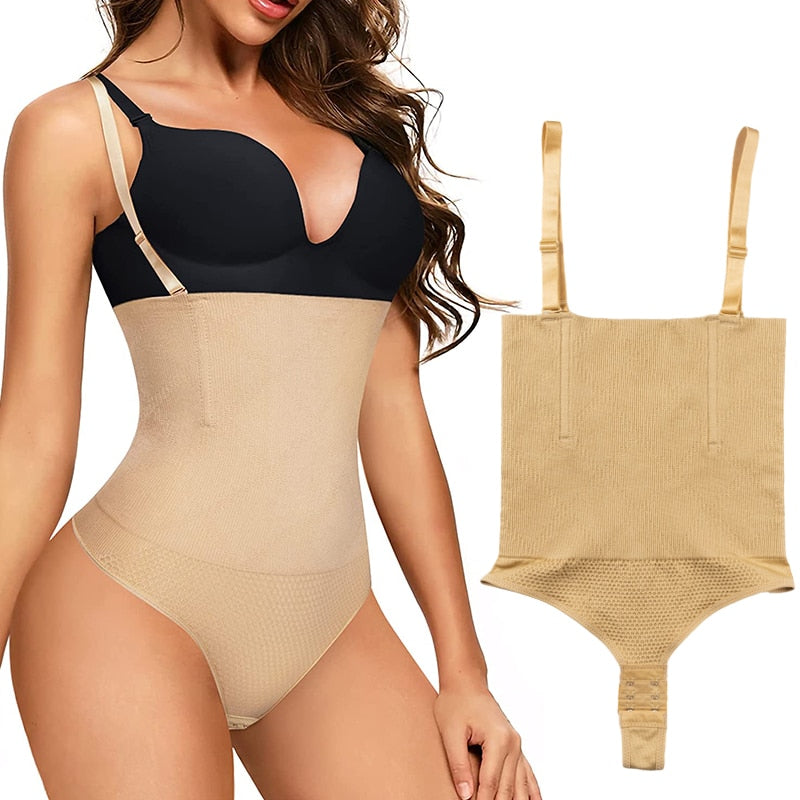 Sexy Body Shapewear Thong Waist Trainer Corset Open Bust Body Shaper Seamless Invisible Bodysuit Slimming Belly Underwear Faja - Mike Armstrong