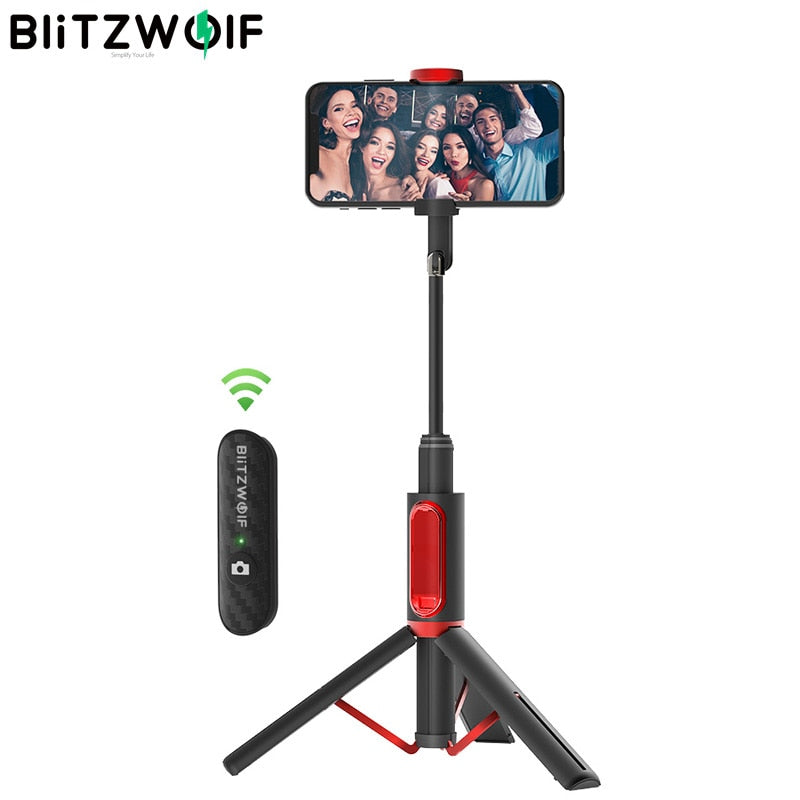 BlitzWolf All In One Tripod Selfie Stick Phone Holder bluetooth-compatible Retractable Tripod Selfie Stick for iphone for xiaomi - Mike Armstrong