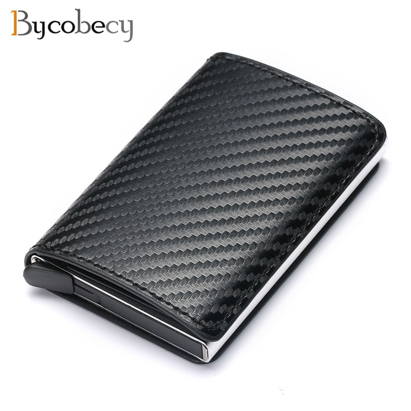 2021 Credit Card Holder Wallet Men Women RFID Aluminium Bank Cardholder Case Vintage Leather Wallet with Money Clips - Mike Armstrong