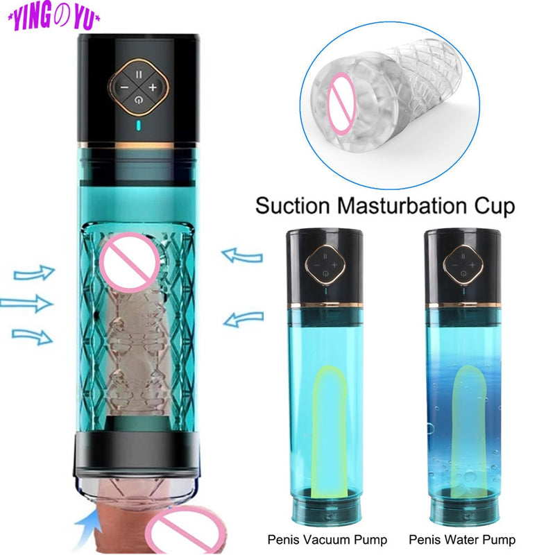 Water Bath Electric Penis Pump Sex Toys for Men Male Masturbator