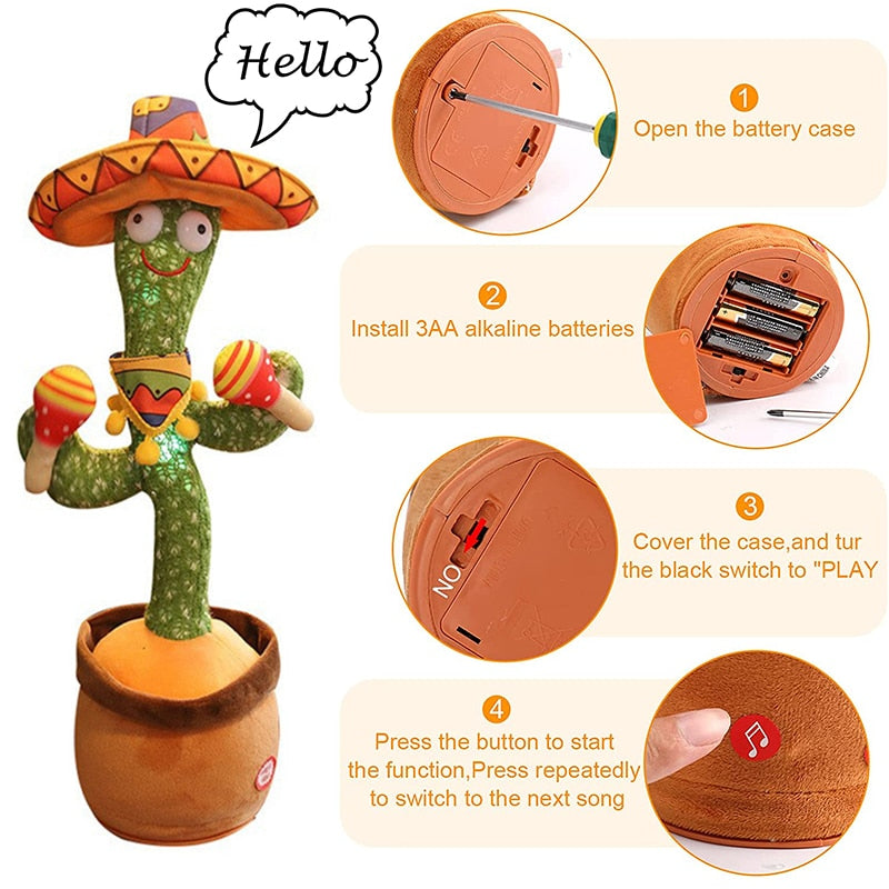 Lovely Dancing Cactus Talking Toy