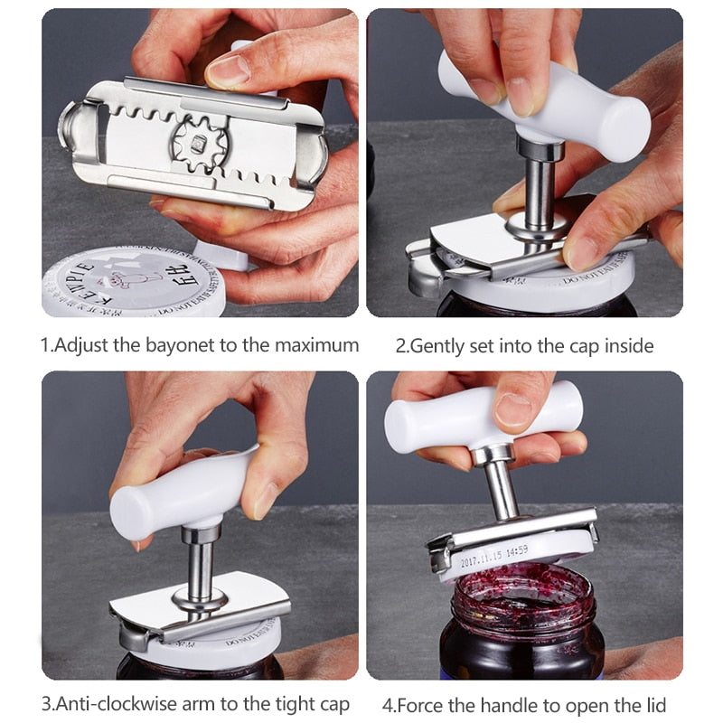 Bottle Cap Opener Stainless Steel Adjustable - Mike Armstrong