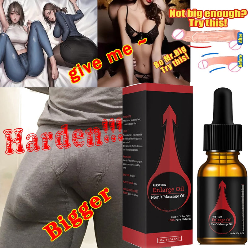 L'agrandissement du pénis huile croissance homme Big Dick liquide mâle coq amélioration sexe retard hommes soins de santé massage augmenter les huiles de pénis