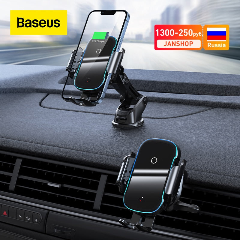 Baseus 15W QI Car Phone Holder Wireless Charger for iPhone 11 Xiaomi Samsung Car Mount Infrared Fast Wireless Charging Charger - Mike Armstrong