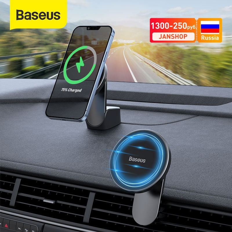 Baseus Magnetic Car Phone Holder Wireless Charger for iPhone 13 iPhone 12 Pro Max Wireless Charging Car Charger Phone Holder - Mike Armstrong