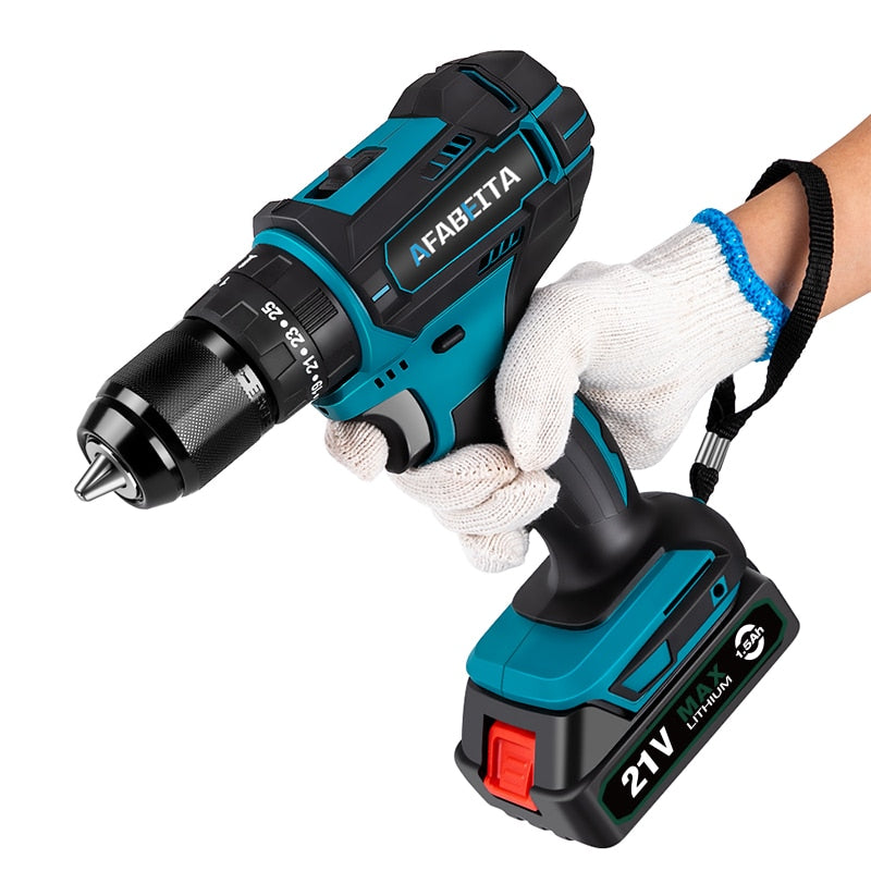 Cordless Impact Drill 2 Speed 21V Electric Screwdriver Home Mini 1500 Mah Lithium Battery Wireless Rechargeable Hand Dril - Mike Armstrong