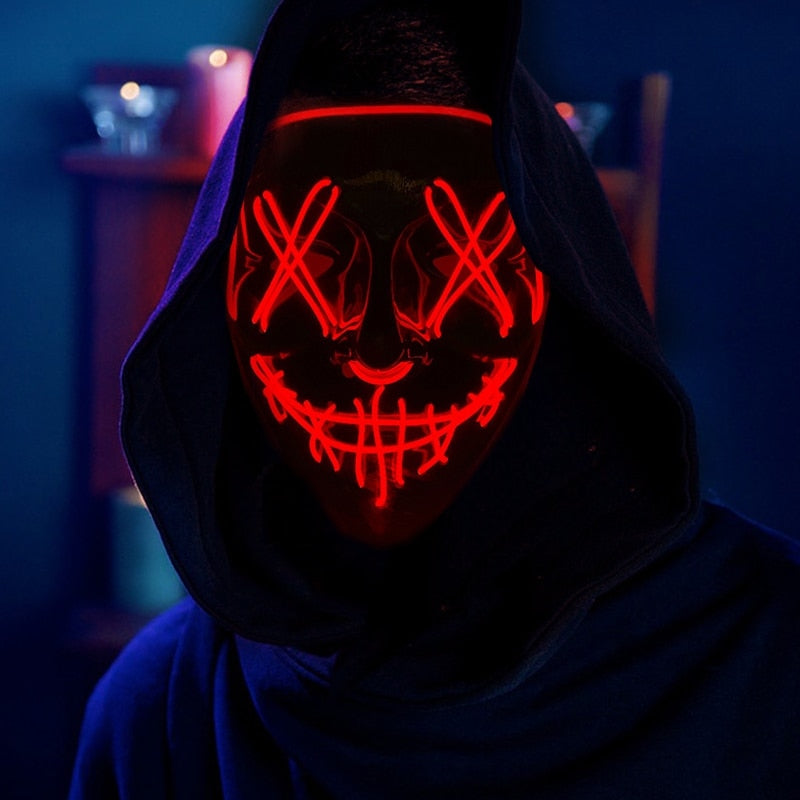 Halloween Neon Led Purge Mask - Mike Armstrong