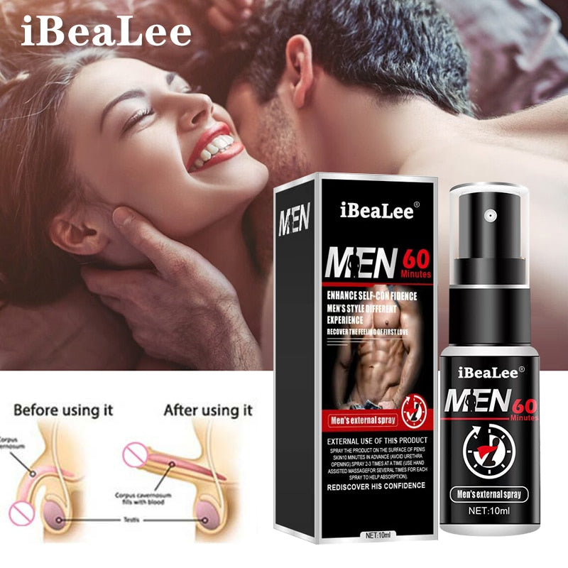 iBeaLee Sex Delay Spray For Men Big Male Lasting Products Anti Premature Ejaculation Prolong 60 Minutes Penis Enlargment Oils - Mike Armstrong